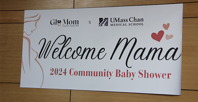 UMass Chan partnered with Glo Mom to host the Community Baby Shower.