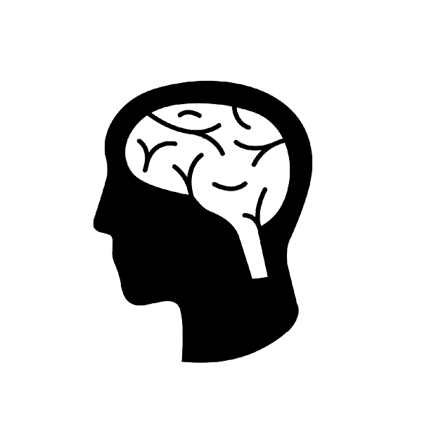 profile of head with brain icon