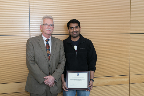 Dean Anthony Carruthers and Krishna Ghanta, recipient of the Outstanding Mentor Award