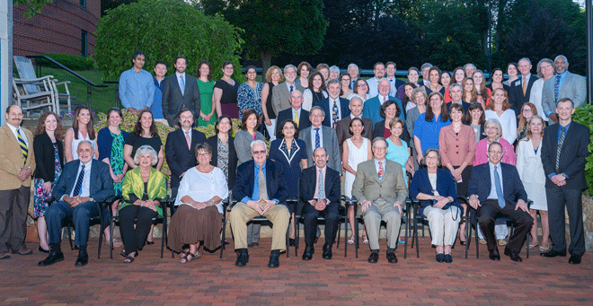 The Meyers Primary Care Institute comprises researchers and medical educators who are embedded throughout the health care delivery system. Here, the group gathers for a 20th anniversary celebration.