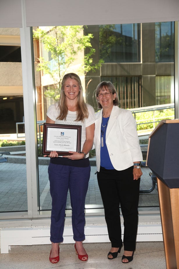 The GSN Community Faculty Award was presented to Laura Shook-Blandin by Dean Seymour-Route.