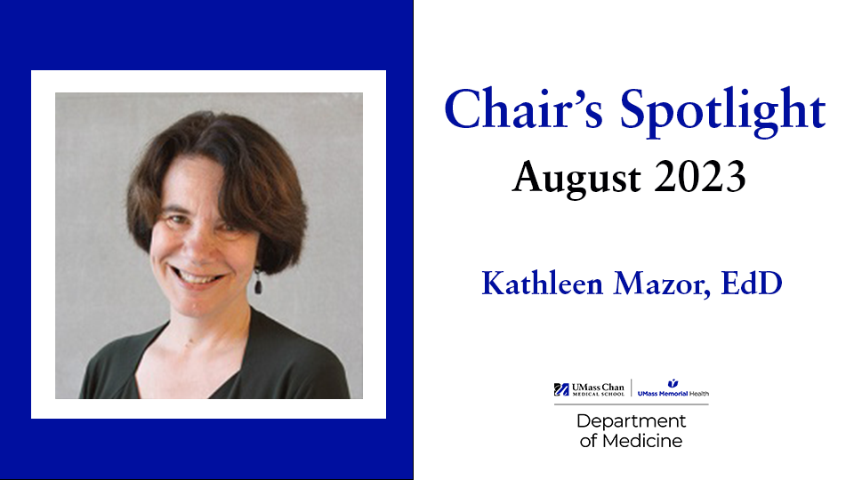 Chair's Spotlight: Kathleen Mazor, EdD