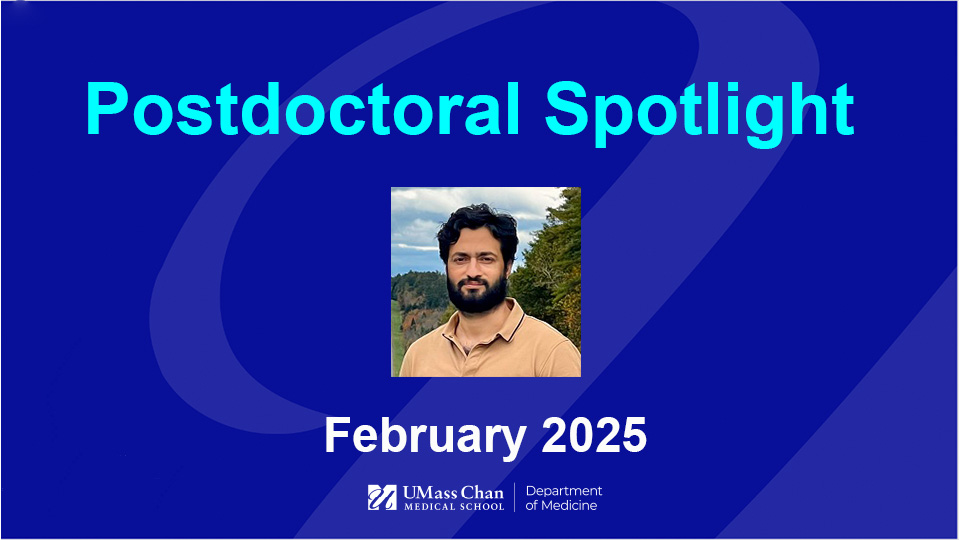  Postdoctoral Spotlight, February 2025, image of Shahid Banday, PhD