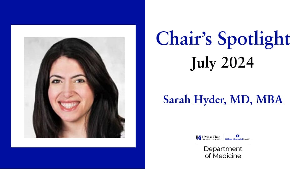 Chair's Spotlight: Sarah Hyder, MD, MBA