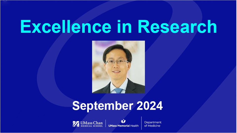  Excellence in Research, September 2024, photo of Honghuang Lin, PhD