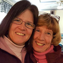 Colleen Cain with her mother