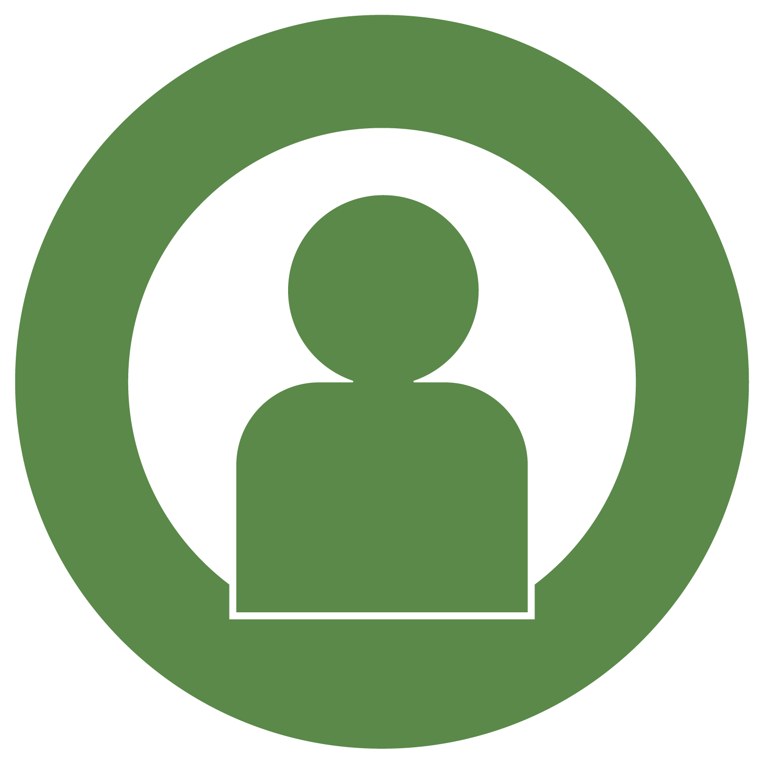  Green circle person icon