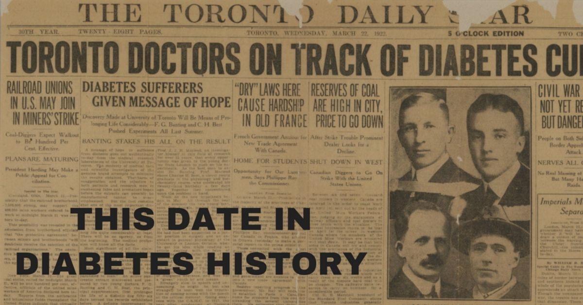 Frederick Banting and Charles Best Isolate Human Insulin