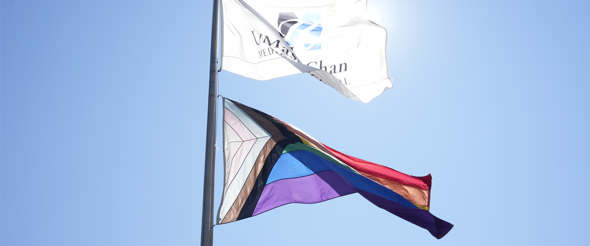 Pride flag flies at UMass Chan