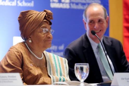 Ellen Johnson Sirleaf and Michael Collins