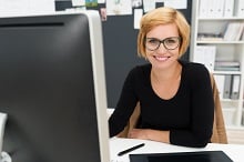 Business Woman at computer