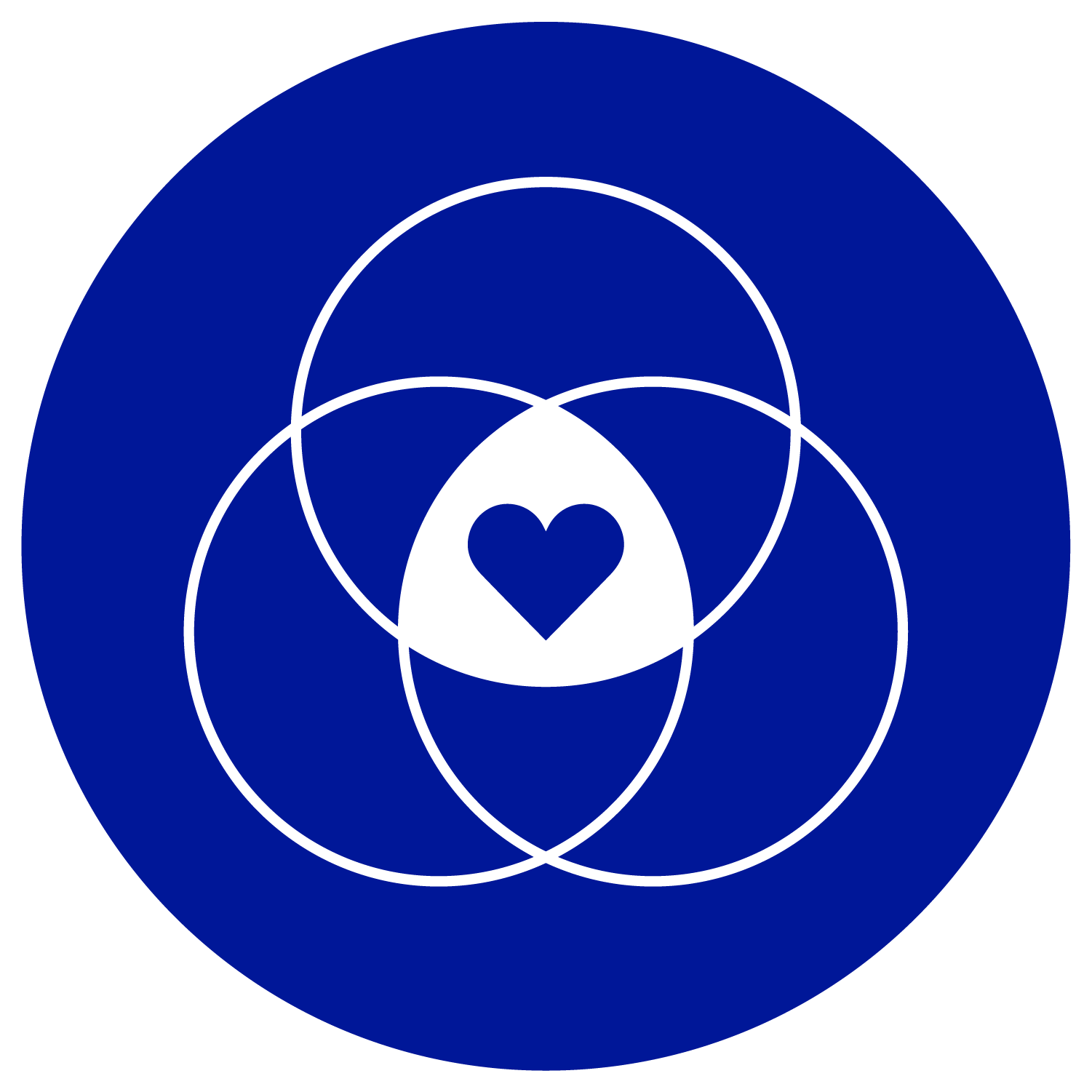 icon of 3 circles overlapping on another and a heart in the middle