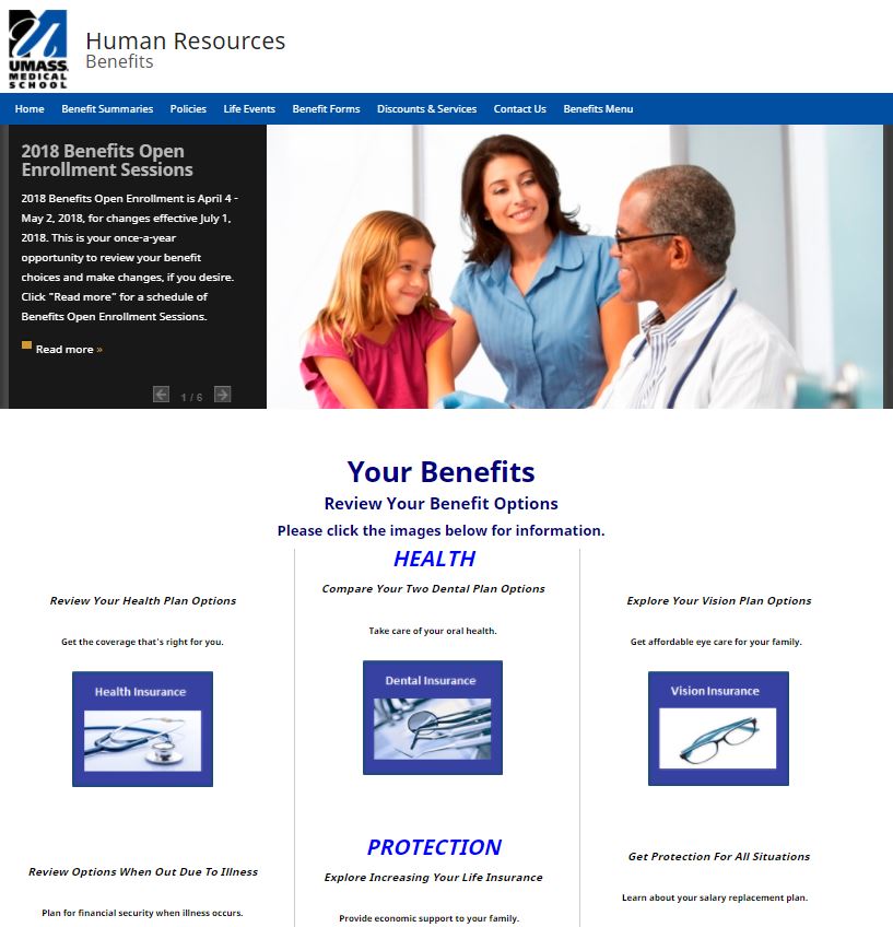 Benefits website