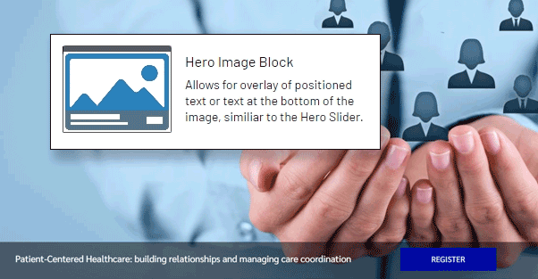 hero image block - display of which block to choose