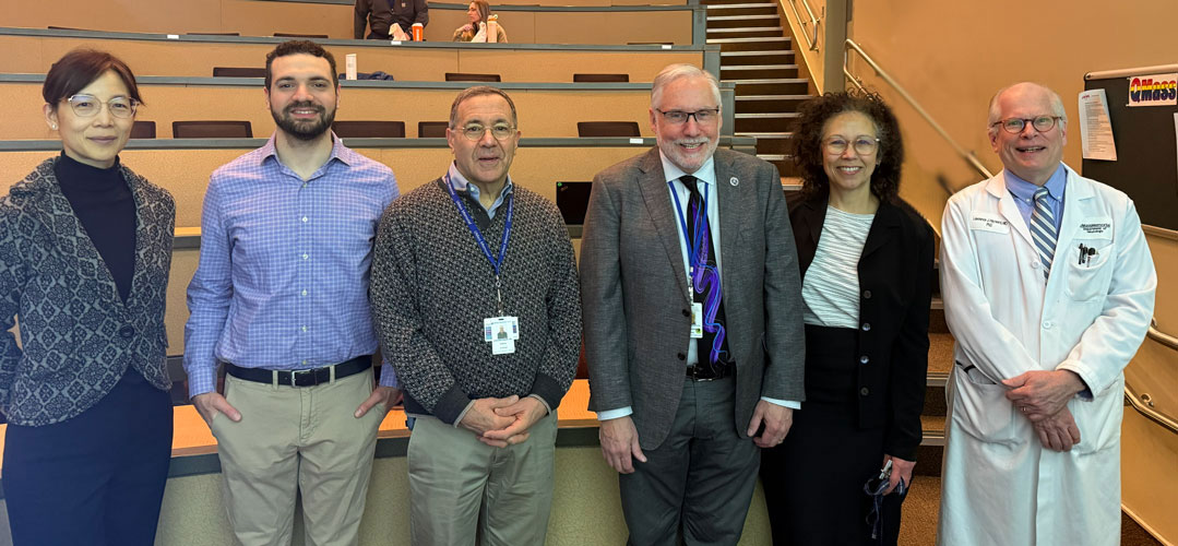 Sheldon Benjamin, MD, presenter at the 2026 Catherine Phillips Lectureship, pictured with members of neurology clinical team, epilepsy center, and Stephen Erban, MD.
