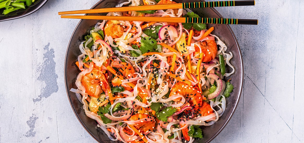 asian style salad with miso dressing