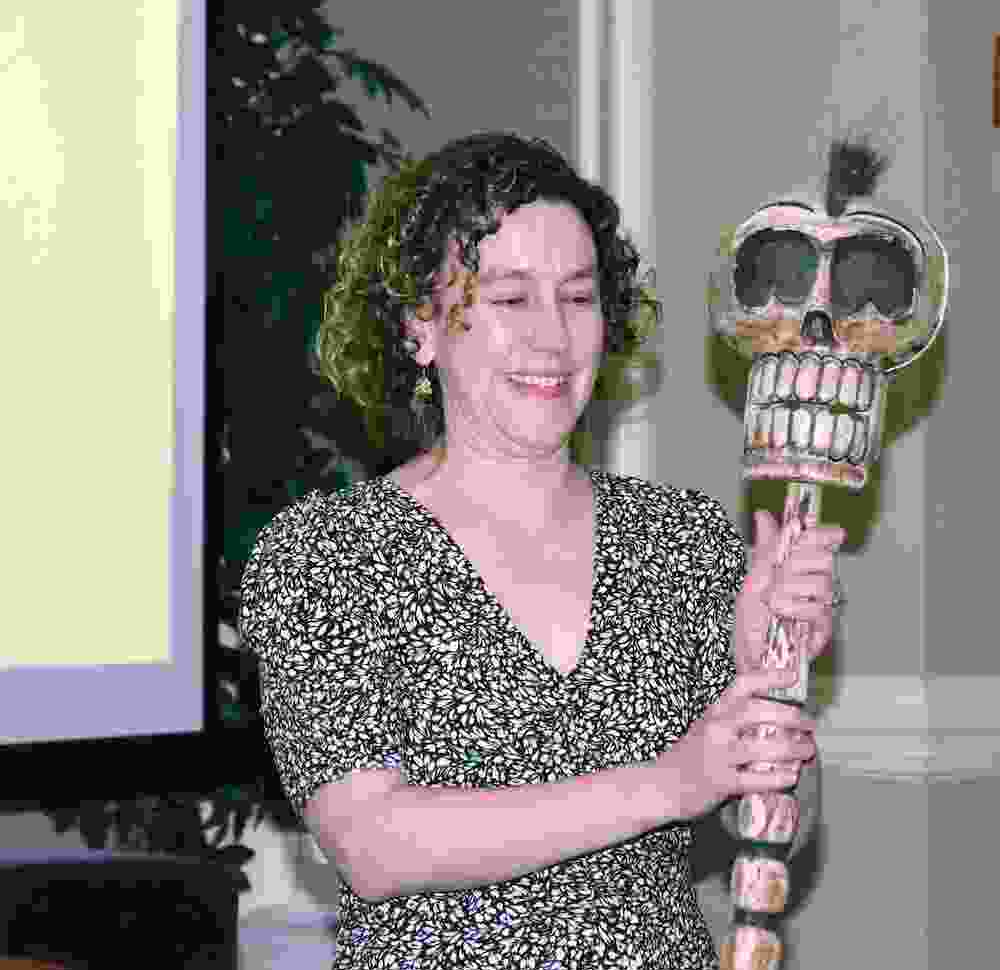 Elizabeth DeGrush with Neuropsychiatry skeleton award
