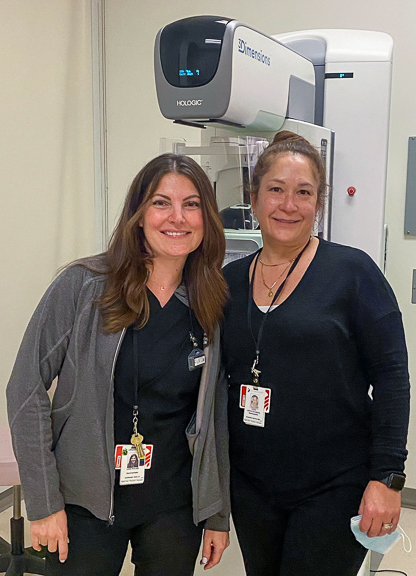 Lisa Fuller and Lizzie Anaya-Calderson UMass Radiology Mammography