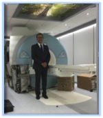 Dr. Hussain with installed MRI