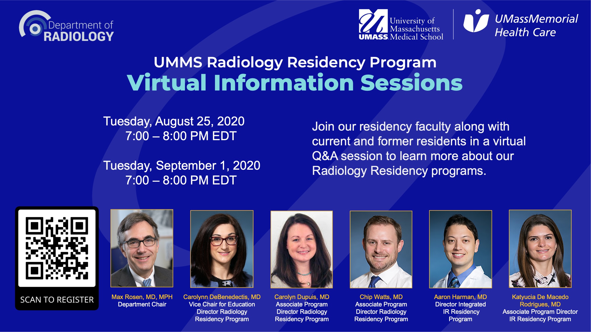 Virtual Information Sessions - Radiology Residency 2020