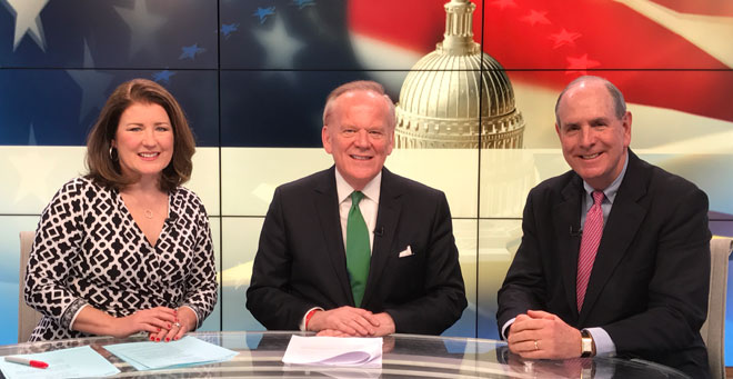 Chancellor Collins discusses the impact of President Trump’s immigration ban on science and medicine with Eileen Curran of NECN and Jim Brett, CEO of the New England Council.