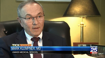 Mark Klempner, MD, talks about Lyme research with Boston 25 News.