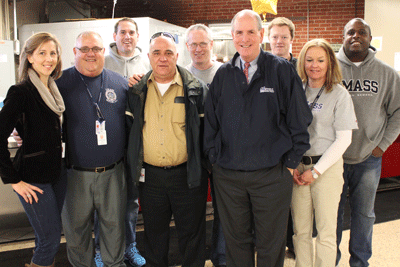 UMMS employees volunteer at the Veterans Inc Annual Holiday Harvest on Nov. 24, 2015