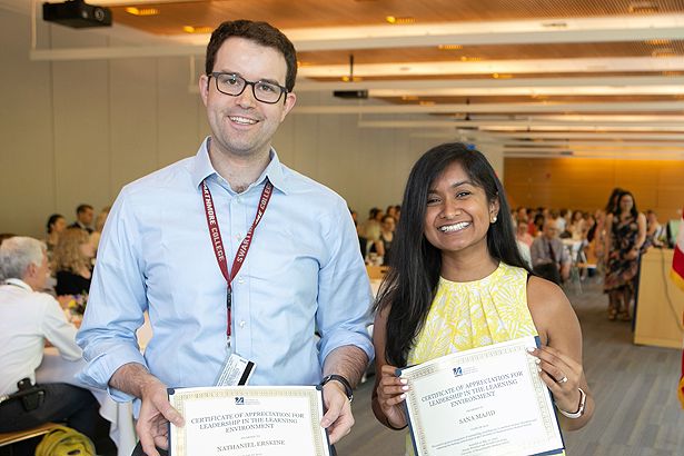 Nathaniel Erskine and Laura Santoso at the School of Medicine breakfast