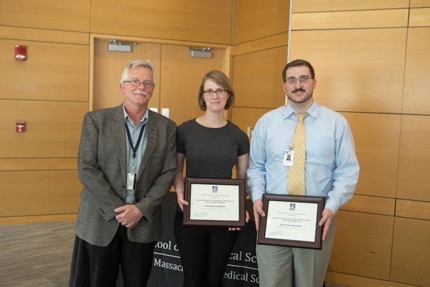 Dean Carruthers with Outstanding Mentor Award recipients Christine Ulbricht and Greg Orlowski