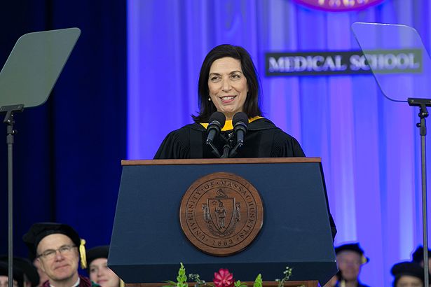 Dr. Zoghbi delivers the Commencement keynote address