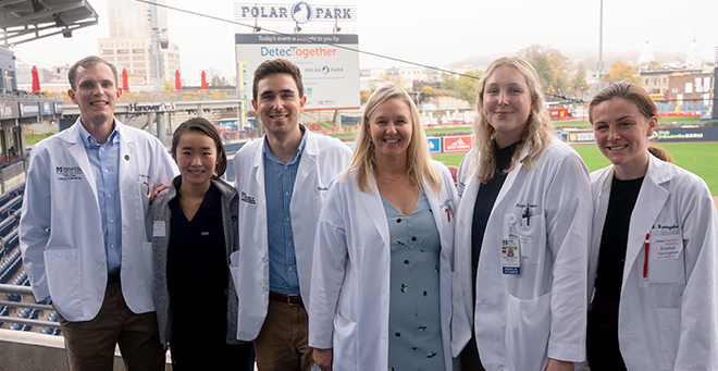 UMass Chan Medical School students help screen firefighters for cancer at Polar Park