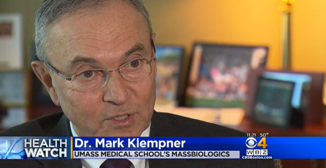 Mark Klempner, MD, executive vice chancellor for MassBiologics