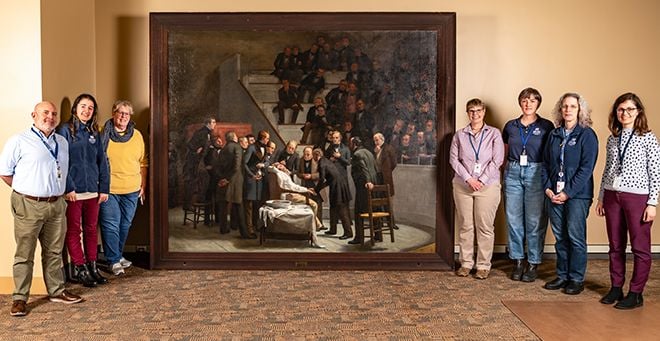 Historic painting, ‘The First Operation Under Ether,’ now on permanent display at UMass Chan