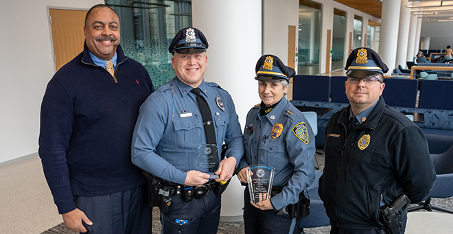 UMass Chan police officers receive awards for community commitment, exemplary service