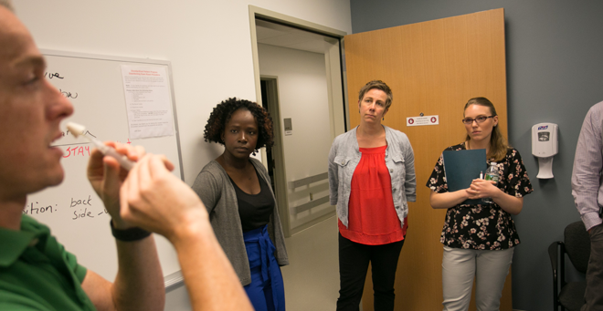 Students participate in Opioid Safe-prescribing Training Immersion, known as OSTI, at UMass Medical School